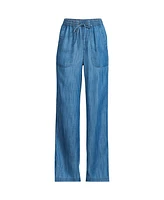 Lands' End Petite Tencel Fiber High Rise Wide Leg Pants