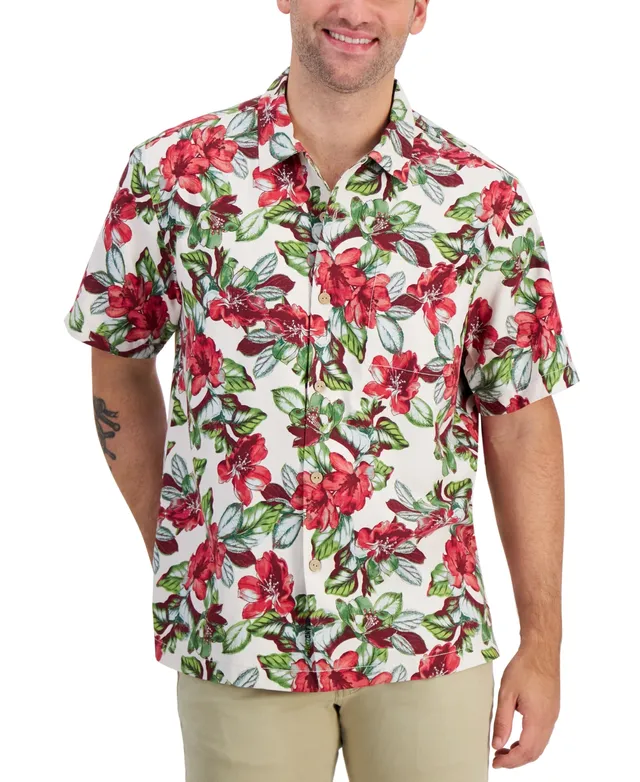 Tommy Bahama Men's Hawaiian Print Classic Fit Button Down Camp