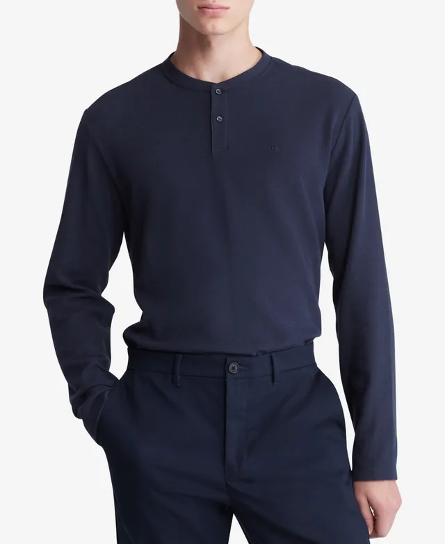 Calvin Klein Men's Regular-Fit Drop Needle Long-Sleeve Polo Shirt