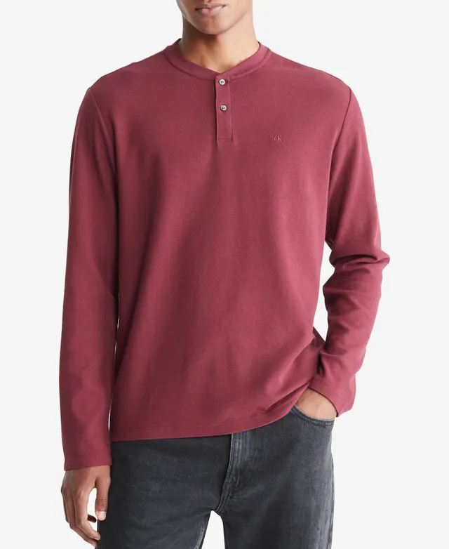 Calvin Klein Men's Regular-Fit Drop Needle Long-Sleeve Polo Shirt