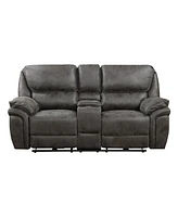 White Label Fleming 80" Power Double Reclining Love Seat with Center Console