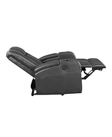 White Label Bryce 36" Power Reclining Chair with Wireless Charger, Cooling Cup-Holder, Storage Arms, Speakers, Led Light and Usb Port
