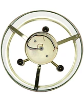 All The Rages 3-Light 13" Industrial Farmhouse Glass and Metallic Accented Semi-Flush Mount