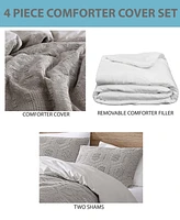 Riverbrook Home Raffle 4-Pc. Comforter with Removable Cover Set, Queen