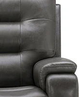 Abbyson Living Waylen 59" Top-Grain Leather Manual Reclining Loveseat