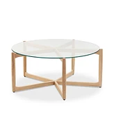 Hetta 35.5" Oak Round Coffee Table