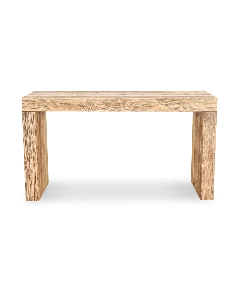 Evander 55" Aged Oak Rectangle Console Table