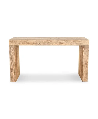 Evander 55" Aged Oak Rectangle Console Table