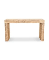 Evander 55" Aged Oak Rectangle Console Table