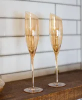 Jeanne Fitz Slant Champagne Glasses, Set of 2