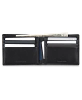 Nautica Men's Enameled Logo Leather Bifold Wallet