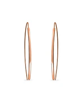 Bling Jewelry Delicate Minimalist Modern Long Thin Line Linear Threader Earrings Sterling Silver