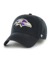 Men's '47 Brand Black Baltimore Ravens Franchise Logo Fitted Hat