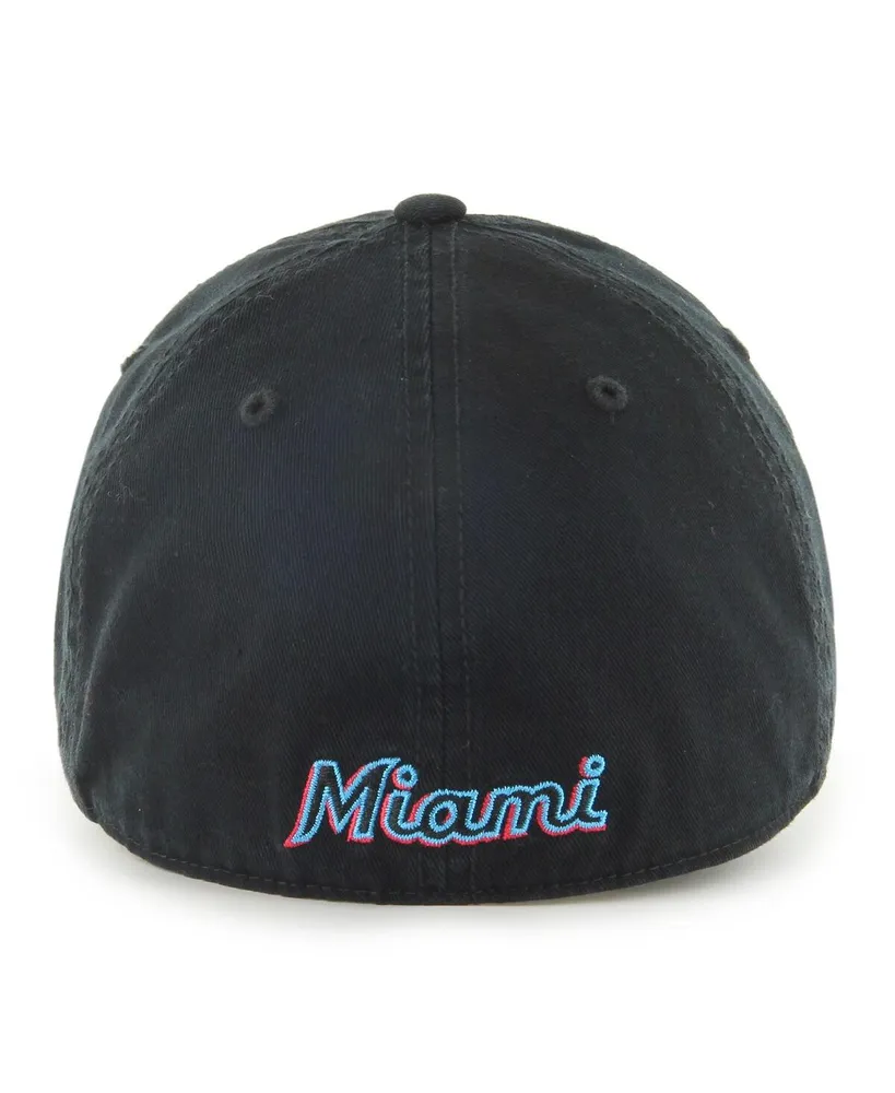 Men's '47 Brand Black Miami Marlins Franchise Logo Fitted Hat