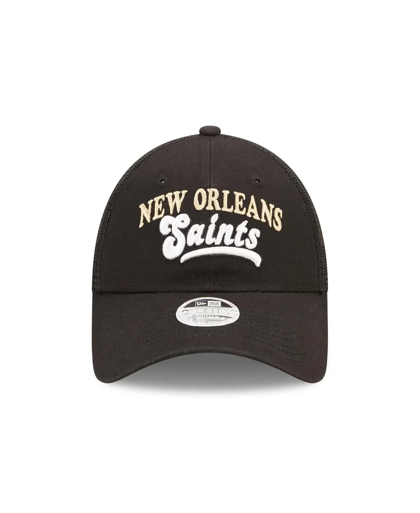 Women's New Era Black New Orleans Saints Team Trucker 9FORTY Snapback Hat