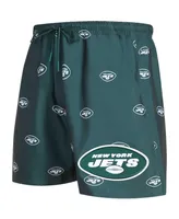 Men's Pro Standard Green New York Jets Allover Print Mini Logo Shorts