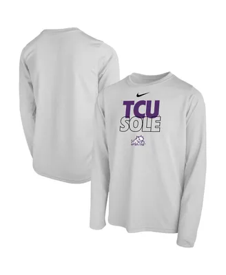 Big Boys Nike White Tcu Horned Frogs 2023 On Court Sole Bench T-shirt