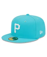 Men's New Era Blue Pittsburgh Pirates Vice Highlighter Logo 59FIFTY Fitted Hat