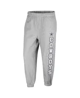 Women's '47 Brand Gray Dallas Cowboys Double Pro Harper Jogger Sweatpants