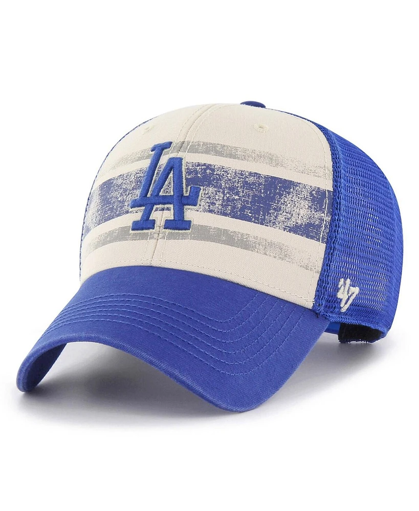 Men's '47 Brand Cream, Royal Los Angeles Dodgers Breakout Mvp Trucker Adjustable Hat