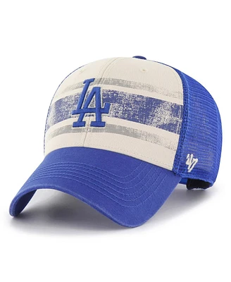 Men's '47 Brand Cream, Royal Los Angeles Dodgers Breakout Mvp Trucker Adjustable Hat
