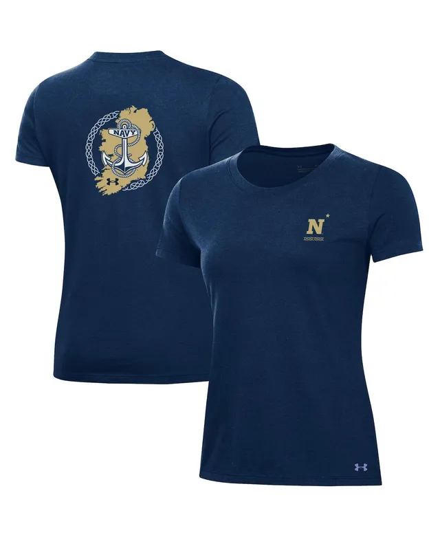 Men's Under Armour White Navy Midshipmen 2023 Aer Lingus College Football  Classic Map Performance Cotton T