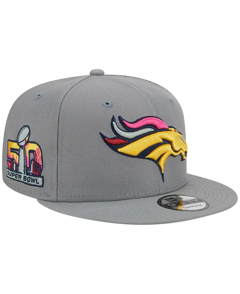 Men's New Era Gray Denver Broncos Color Pack Multi 9FIFTY Snapback Hat