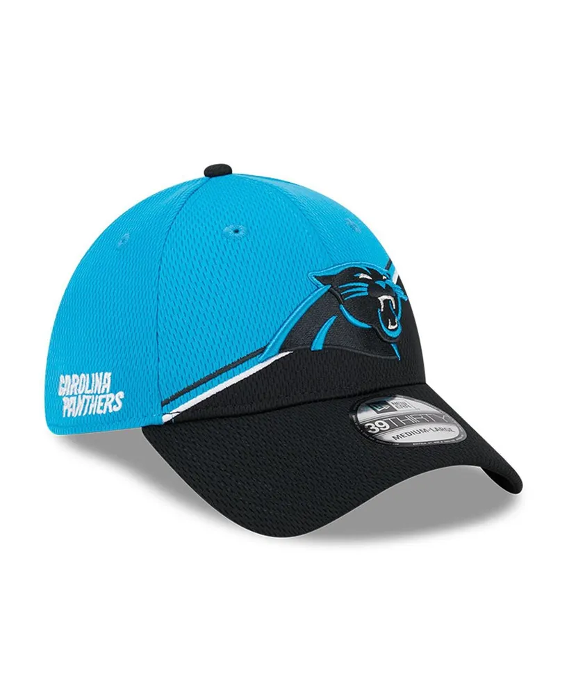 Men's New Era Blue, Black Carolina Panthers 2023 Sideline 39THIRTY Flex Hat