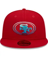 Men's New Era Scarlet San Francisco 49ers Gradient 59FIFTY Fitted Hat