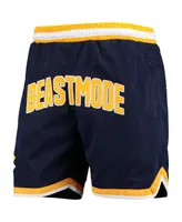 Men's Royal, Yellow Beast Mode Varsity Basketball Shorts