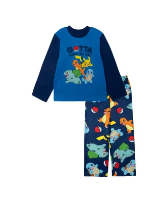 Pokemon Little Boys Top and Pajama, 2 Piece Set