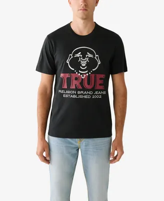 True Religion Men's Short Sleeve Buddha Face T-shirt