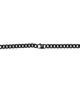 Blackjack Men's Curb Link 24" Chain Necklace in Black Ion-Plated Stainless Steel