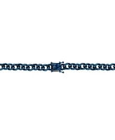 Blackjack Men's Miami Cuban Link 24" Chain Necklace in Blue Ion-Plated Stainless Steel