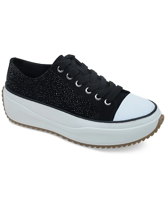 Wild Pair Highfive Bling Lace-Up Low-Top Sneakers