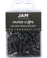 Jam Paper Colorful Standard Paper Clips - Regular 1" - Paperclips - 100 Per Pack