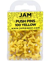 Jam Paper Colorful Push Pins - Pushpins - 100 Per Pack