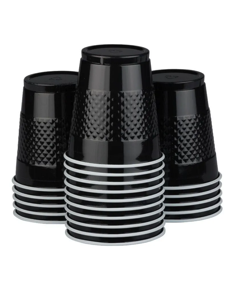 Plastic Cups - Black Round Plastic Party Cups