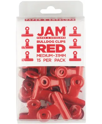 Jam Paper Metal Bulldog Clips - Medium - 31millimeter - 15 Per Pack