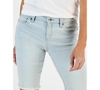 Style & Co Petite Raw-Edge Denim Bermuda Shorts, Created for Macy's