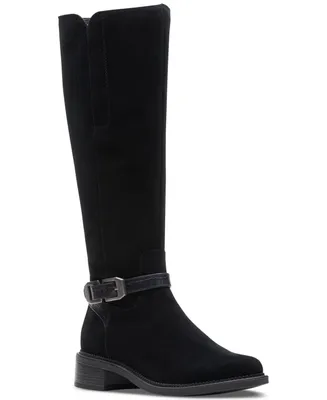 Clarks Women's Maye Aster Buckled Riding Boots