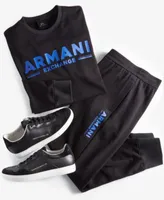 Ax Armani Exchange Mens Logo Print Sweatshirt Jogger Sweatpants Created For Macys