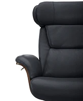 Janer Leather Swivel Chair, Created for Macy's