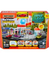 Matchbox Cars Playsets, Super Clean Carwash with 1 Matchbox Car - Multi