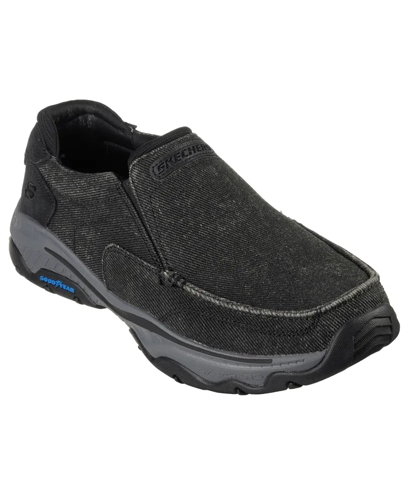 Skechers Shoes Mens 10 Slip On Flats Sneakers 64109SB Gray Fabric Casual  Comfort | eBay