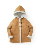 Hope & Henry Girls' Hooded Shearling Jacket, Kids