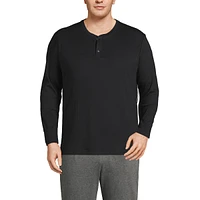 Lands' End Big & Tall Knit Rib Pajama Henley T-Shirt