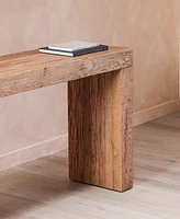 Evander 55" Aged Oak Rectangle Console Table