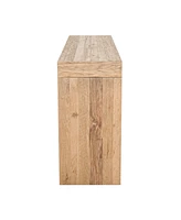 Evander 55" Aged Oak Rectangle Console Table