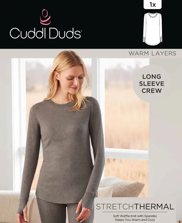 Cuddl Duds Plus Size Fleecewear With Stretch Long Sleeve Top